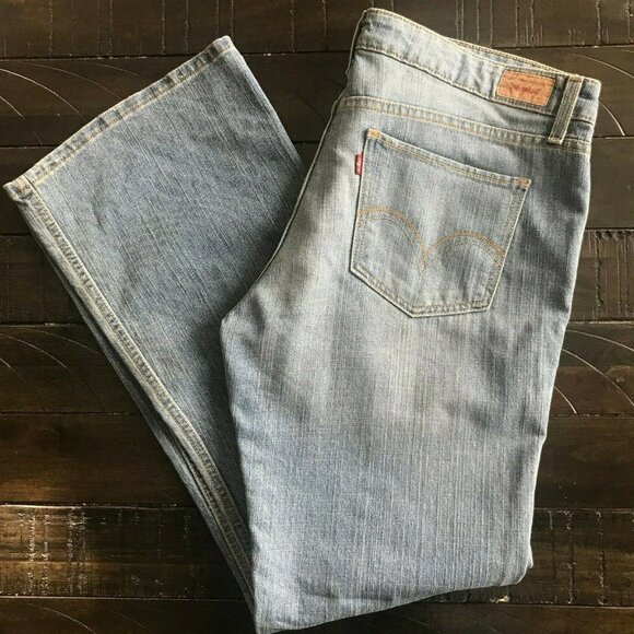 Women's Levi’s 518 Super Low Blue Bootcut Jeans - Picture 5 of 7